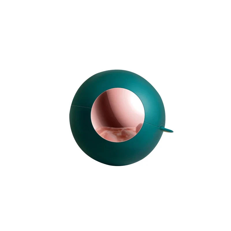 Dark teal round lint remover roller shown against plain white background