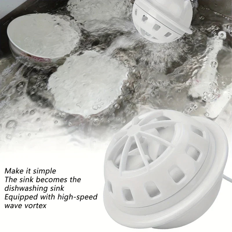 portable countertop mini dishwasher machine with open door