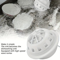 portable countertop mini dishwasher machine with open door