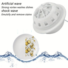 countertop mini dishwasher machine with dishes inside