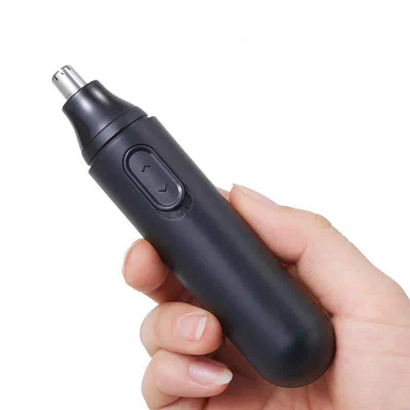 Portable electric nose hair trimmer pen with sleek pen-style design