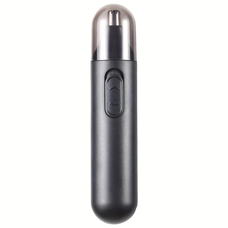 Close-up of the electric nose hair trimmer pen showing the trimming head