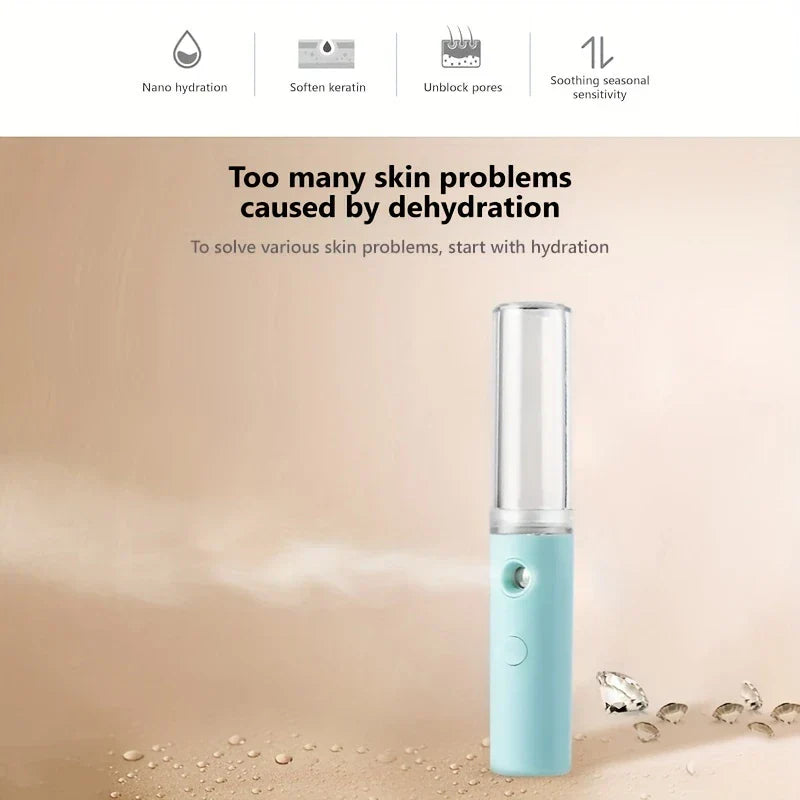 Nano hydration facial mist spray, solves skin dehydration, softens keratin, unclogs pores, soothes sensitivity