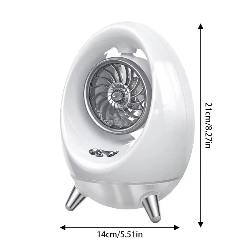 Portable Fan With Water Mist Cooling Function
