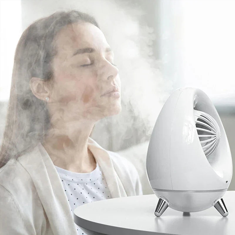 Portable Fan With Water Mist Cooling Function