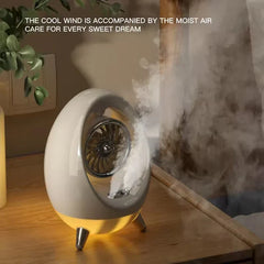 Portable Fan With Water Mist Cooling Function