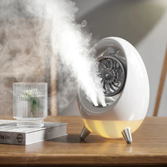 Portable Fan With Water Mist Cooling Function