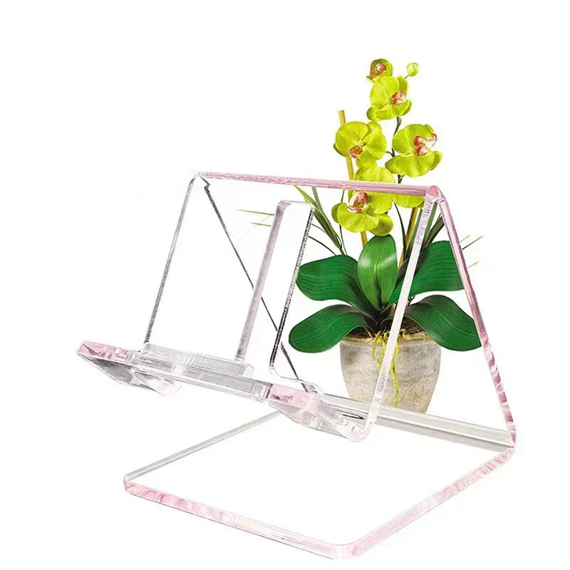 soporte de escritorio para tableta - soporte plegable para tableta y teléfono inteligente con una tableta en orientación horizontal