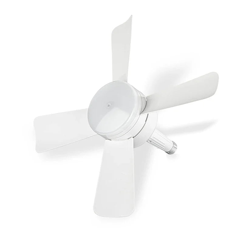 Portable Hanging Tent Ceiling Fan hanging from a tent ceiling