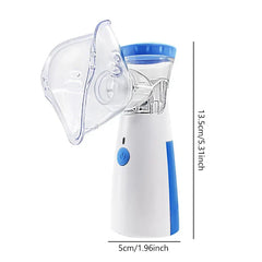 Portable handheld mesh nebulizer with face mask, 13.5cm height