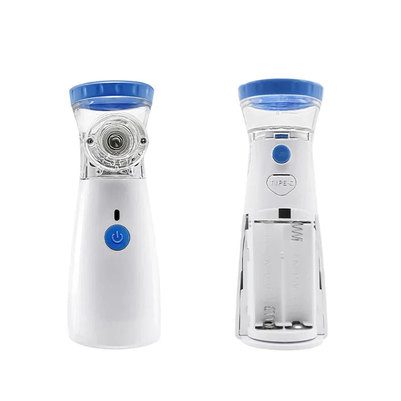 Front and back view of portable nebulizer, Type-C and battery powered