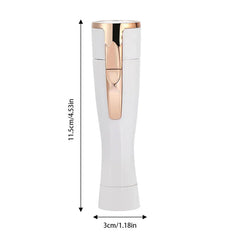 White rose gold portable electric hair remover, 11.5cm height, 3cm width