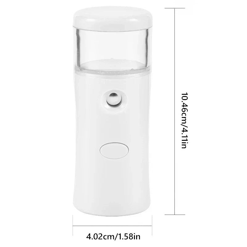Portable nano facial mist sprayer humidifier with water reservoir open
