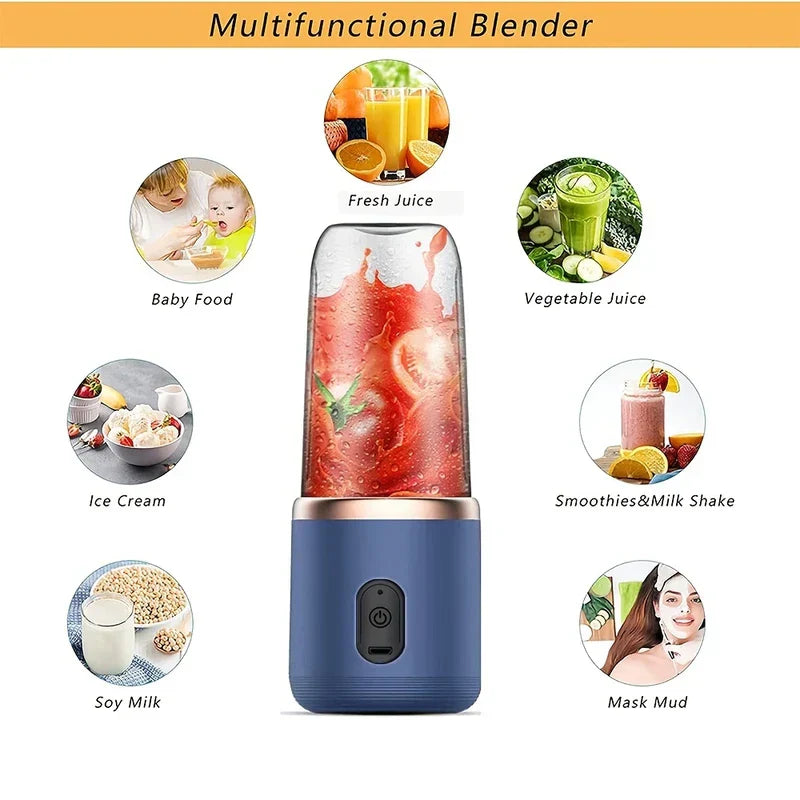 personal blender with smoothie ingredients