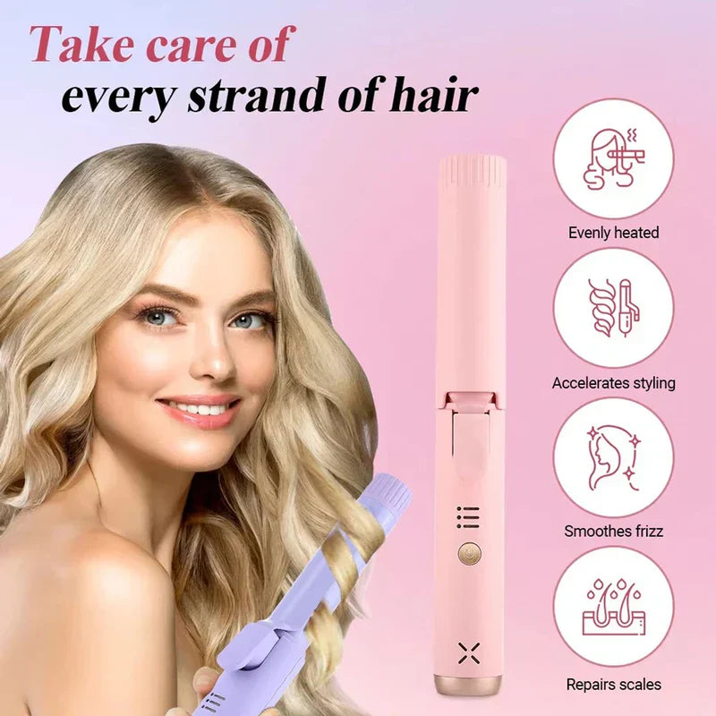 Portable Travel Automatic Hair Styling Curler Tool