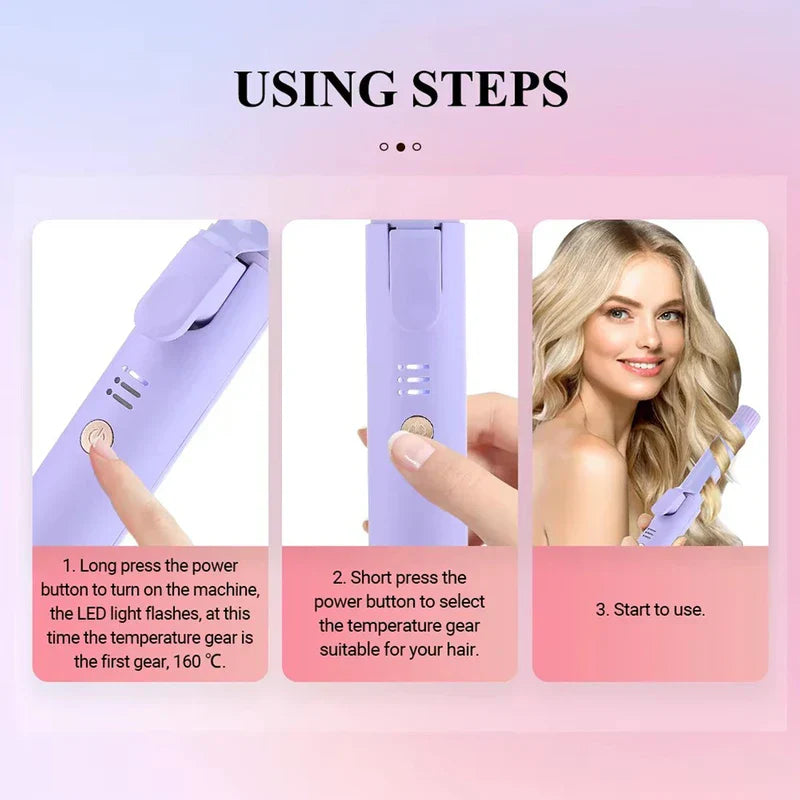 Portable Travel Automatic Hair Styling Curler Tool