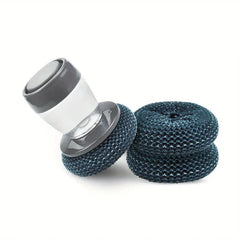 Pot Scrubber Brush with Soap Dispensing Handle