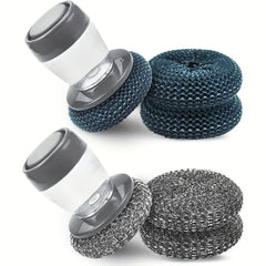 Pot Scrubber Brush with Soap Dispensing Handle