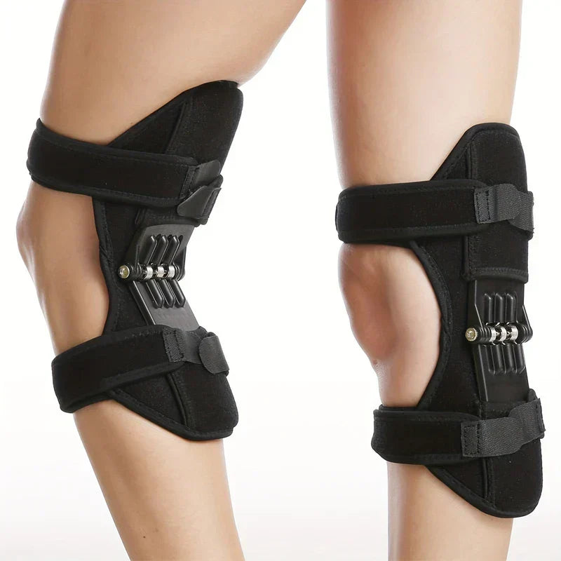 Knee stabilizer support pads displayed from a side angle