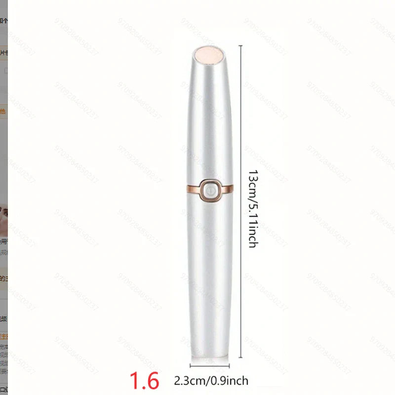 White and rose gold hair cut shaper shown with 13cm height and 2.3cm width dimensions