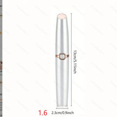 White and rose gold hair cut shaper shown with 13cm height and 2.3cm width dimensions