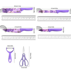 Printed Pattern Kitchen Utensil Set 6 Piece
