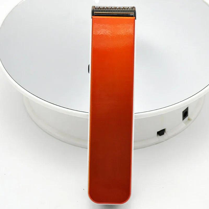 Close-up of the hair clipper trimmer blades