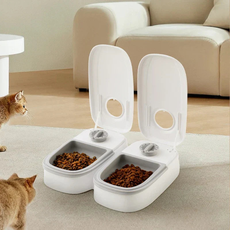Pet food dispensing station with control panel