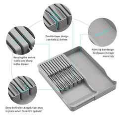 Pull-Out Kitchen Knife Block Organizer