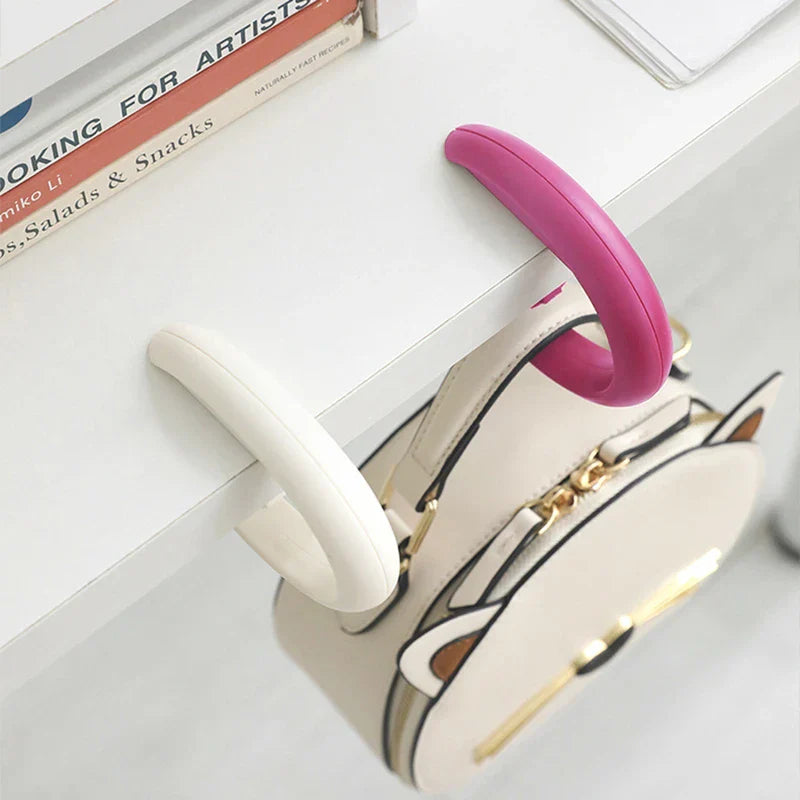 Portable table clip holder for handbags