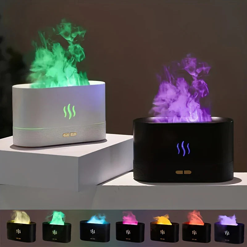 Realistic Flame Effect Aroma Diffuser Humidifier