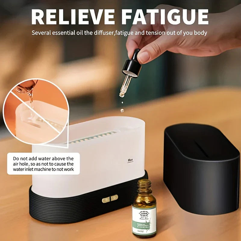 Realistic Flame Effect Aroma Diffuser Humidifier