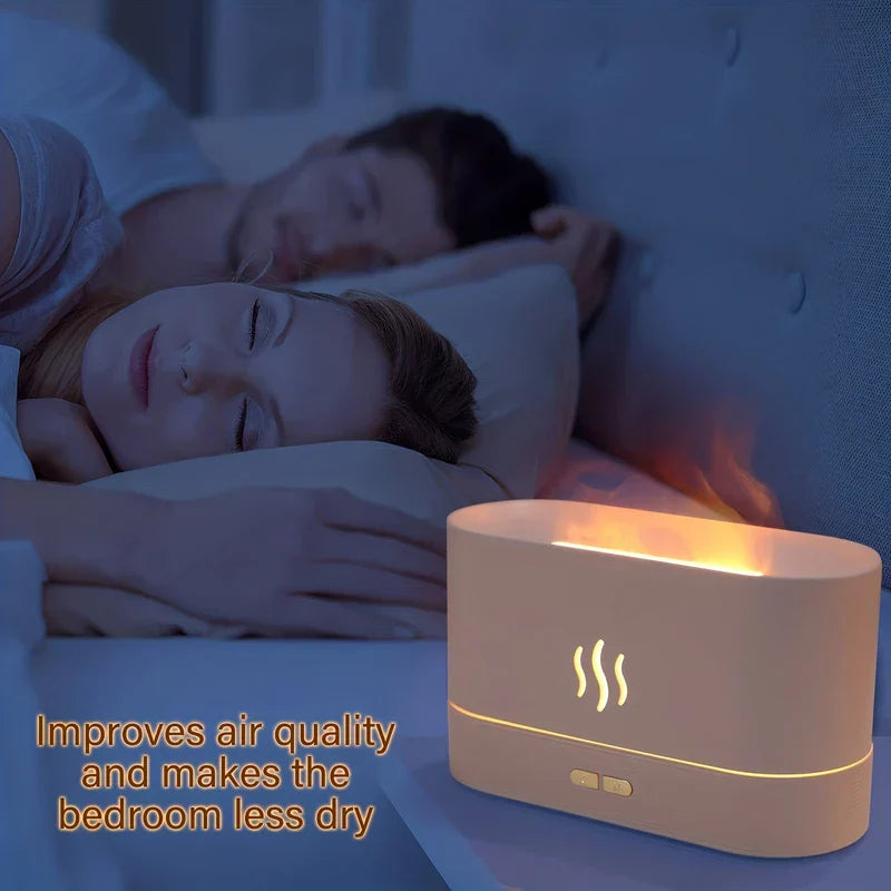 Realistic Flame Effect Aroma Diffuser Humidifier