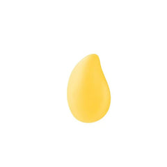 A single yellow mango-shaped rechargeable hand warmer shown on a plain white background