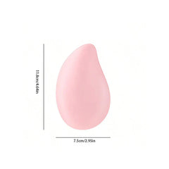 Pink mango-shaped rechargeable hand warmer with height 11.8cm/4.64in and width 7.5cm/2.95in on white background