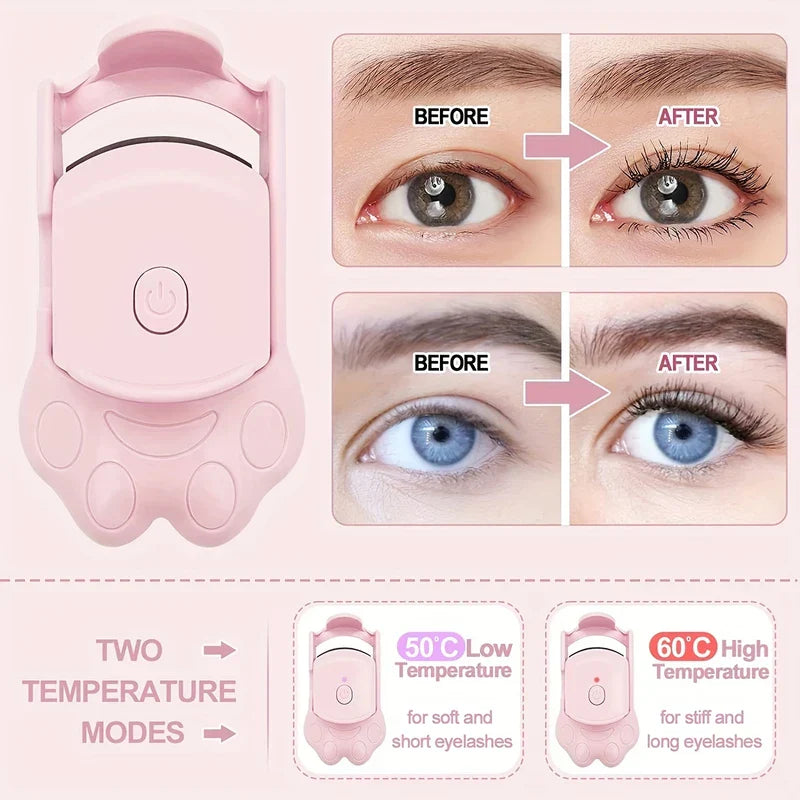 Rechargeable Heated Eyelash Curler Tool