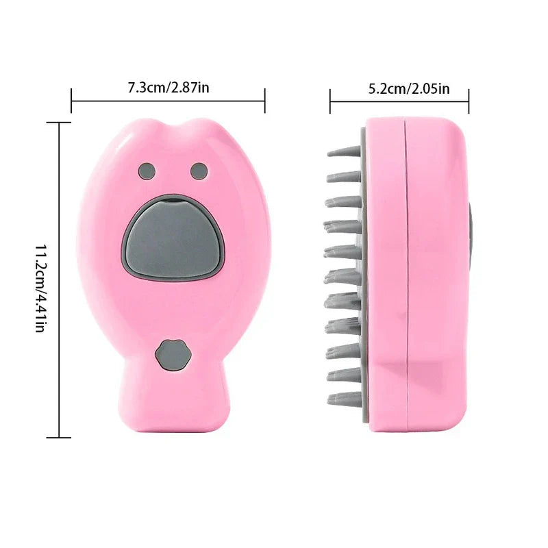 Rechargeable Pet Steamy Massage Brush Comb