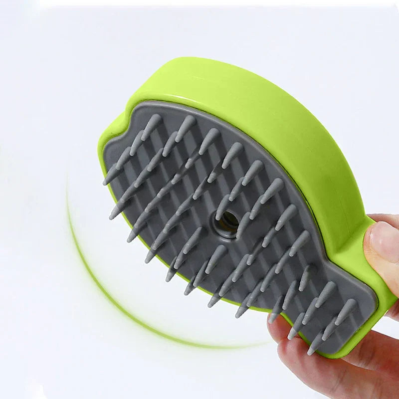 cepillo peine masajeador de vapor recargable para mascotas - vista del producto