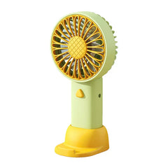 Rechargeable small handheld travel fan in hand
