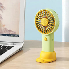 Portable handheld fan with USB charging port