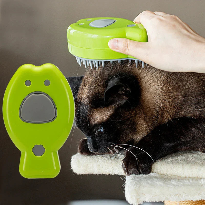 reinigungsbürste für haare - Reinigungsbürste, die Reinigungslösung auf eine Oberfläche sprüht