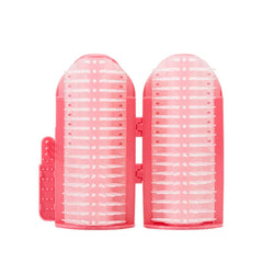 quitapelusas para pelo de mascotas - Quitapelusas de plástico rosa para pelo de mascotas con dos paneles de cepillo articulados y cerdas de plástico transparente.
