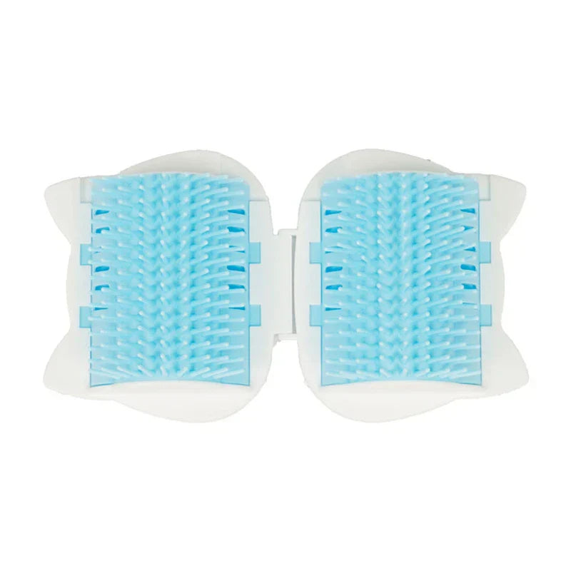 Reusable pet hair remover roller on a fabric surface