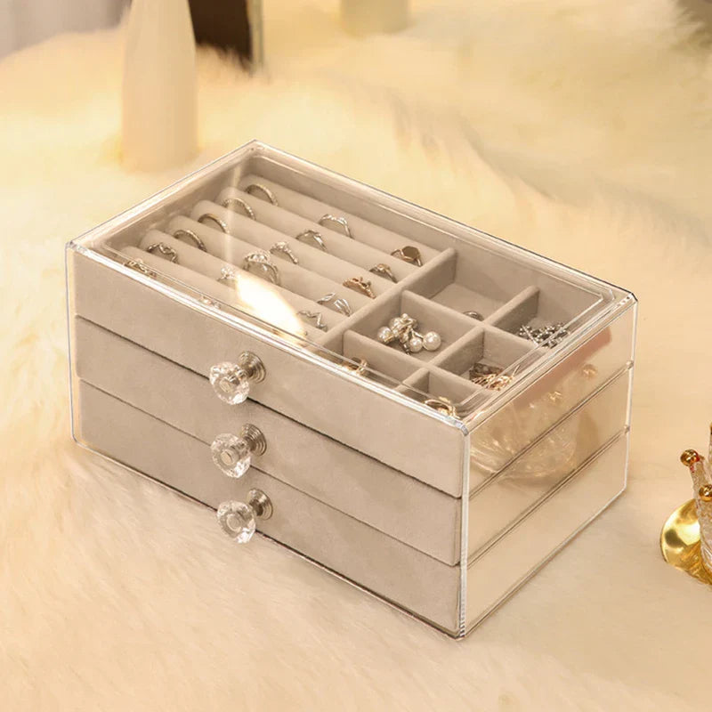 Ring Necklace Earring Display Storage Box