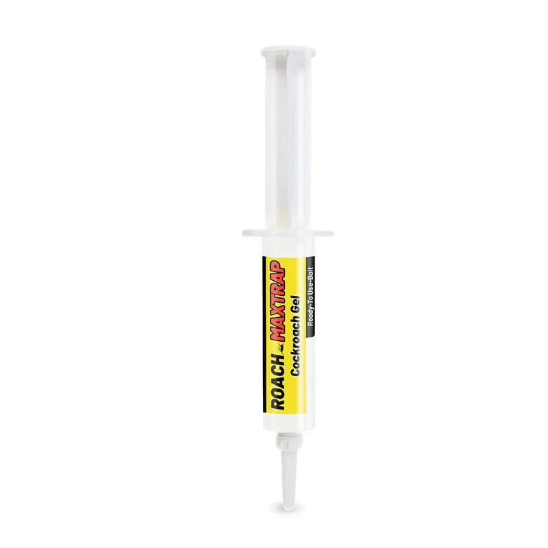 Roach gel bait syringe applicator product close-up