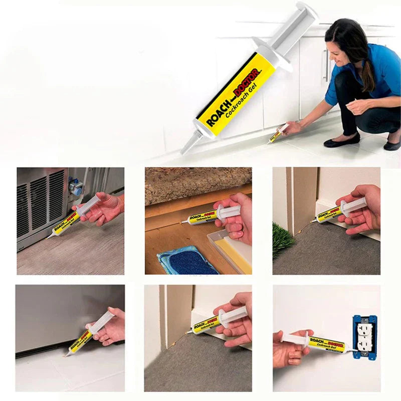 Roach gel bait syringe applicator packaging