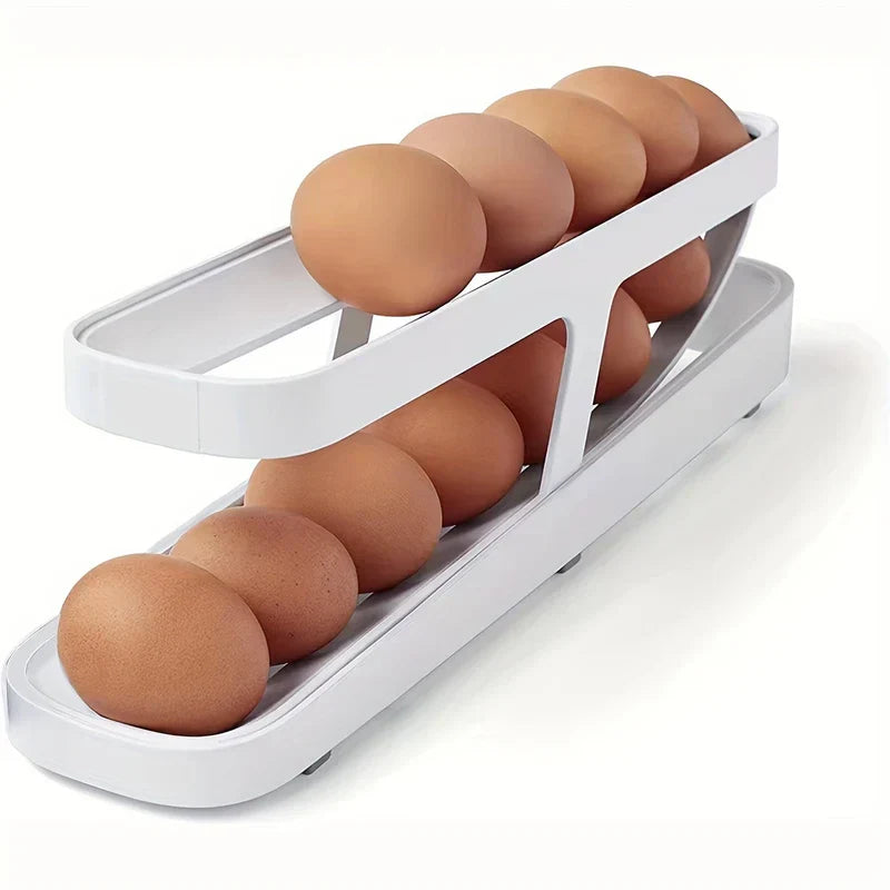 Rolling Automatic Egg Holder Dispenser Rack