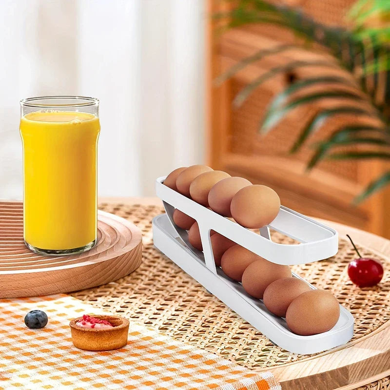 Rolling Automatic Egg Holder Dispenser Rack