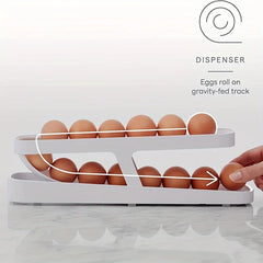 Rolling Automatic Egg Holder Dispenser Rack