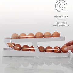 Rolling Automatic Egg Holder Dispenser Rack